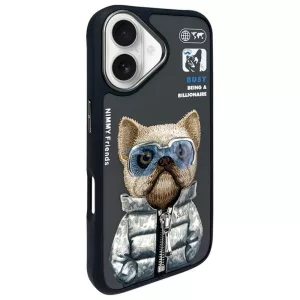 NIMMY COOL&CUTE 2.0 „Dog” tok iPhone 16, fekete
