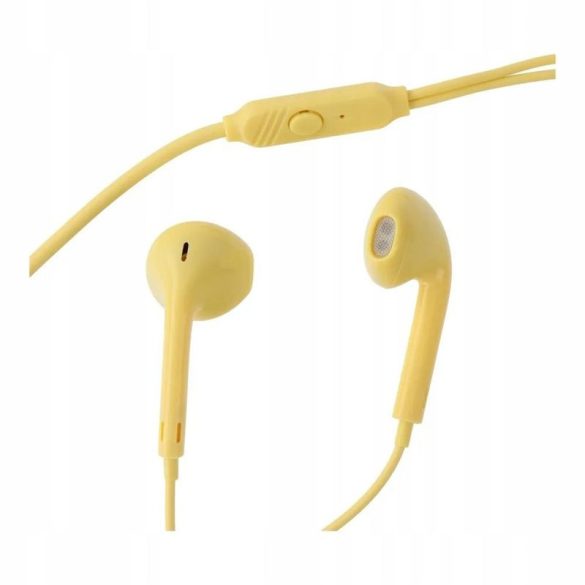 Vezetékes fülhallgató micro Jack 3,5mm PA-E65 sárga