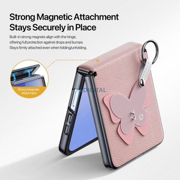 DUX DUCIS tok LUVY a SAMSUNG Z FLIP 7 rózsaszínhez