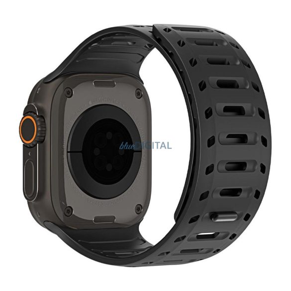 Dux Ducis CS Magnetic Silicone csereszíj Apple Watch 42 / 44 / 45 / 49 mm - szürke