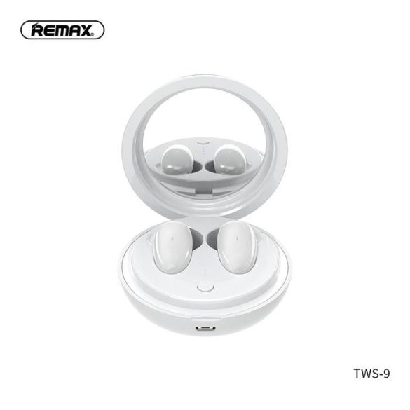 Remax vezeték nélküli sztereó fülhallgató TWS-9 dokkolóállomással és tükörrel