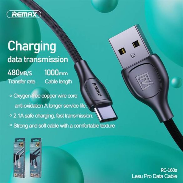 REMAX kábel USB - Type-c Lesu Pro 2,1 RC-160a fehér