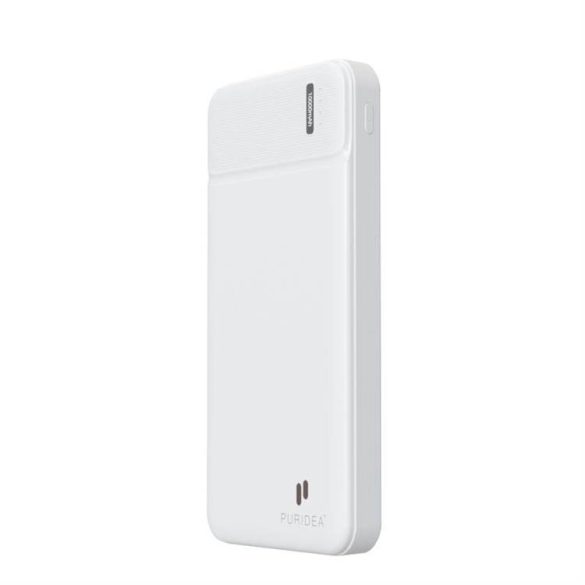 Power bank PURIDEA Q6 - 10 000mAh gyorstöltő QC3.0 PD3.0 20W fehér