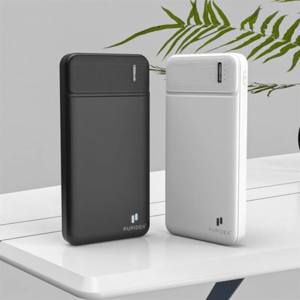 Power bank PURIDEA Q6 - 10 000mAh gyorstöltő QC3.0 PD3.0 20W fehér