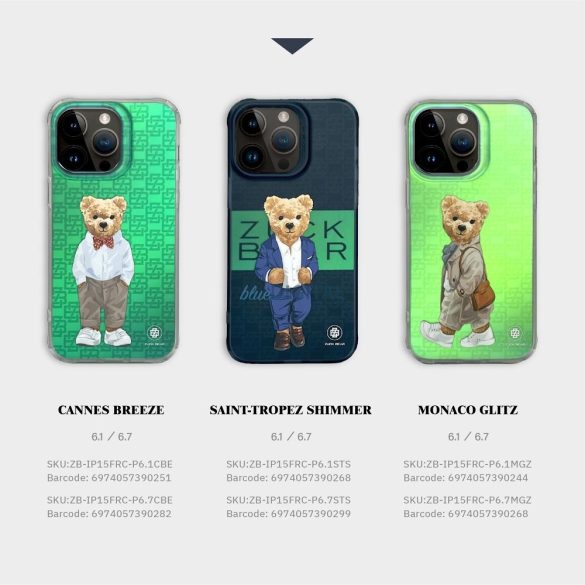 Zuck Bear Londol Classic tok iPhone 15 Pro - "Westminster ace" mintás