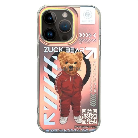 Zuck Bear New York Never Sleeps Mag MagSafe-kompatibilis tok iPhone 15 Pro Max - "Brooklyn baller" mintás