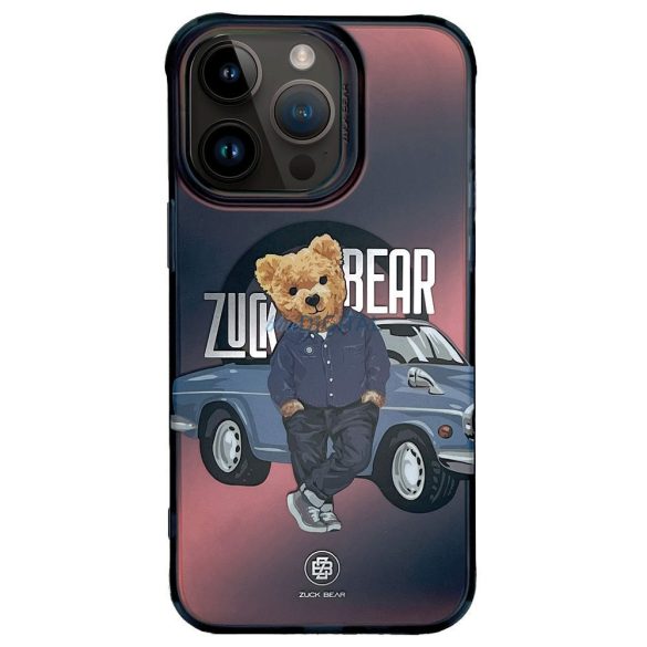 Zuck Bear California Cool Mag MagSafe-kompatibilis tok iPhone 15 Pro Max - "car" mintás