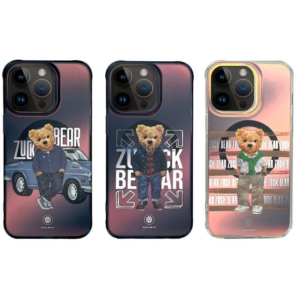 Zuck Bear California Cool Mag MagSafe-kompatibilis tok iPhone 15 Pro Max - "car" mintás