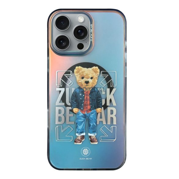 Zuck Bear California Cool Mag MagSafe-kompatibilis tok iPhone 16 Pro - "plaid shirt" mintás