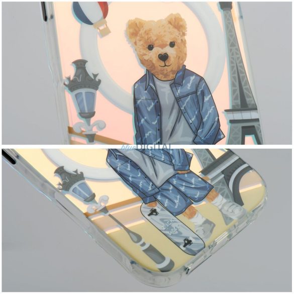 Zuck Bear Darnell Frosted Laser MagSafe-kompatibilis tok iPhone 16 - "Paris" mintás