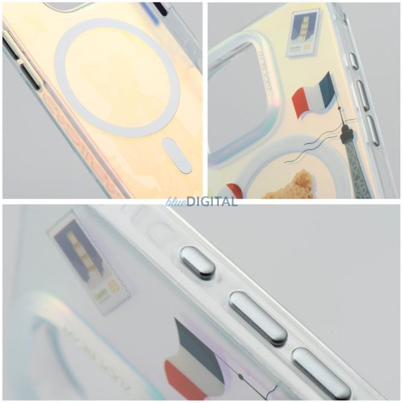 Zuck Bear Darnell Frosted Laser MagSafe-kompatibilis tok iPhone 16 - "Paris" mintás