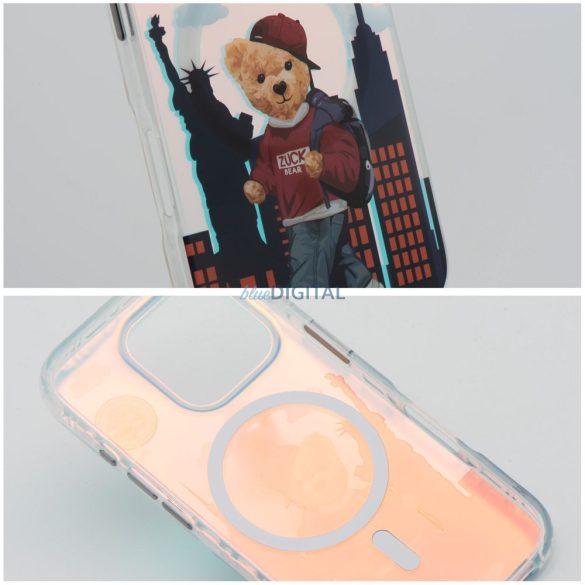 Zuck Bear Darnell Frosted Laser MagSafe-kompatibilis tok iPhone 16 - "New York" mintás