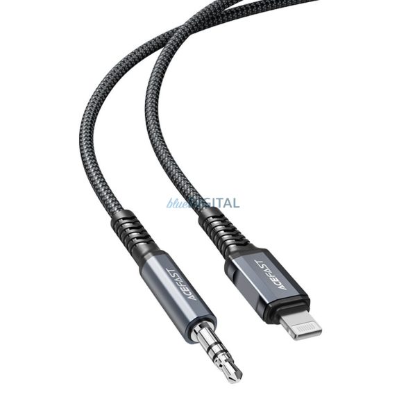 ACEFAST audio kábel iPhone Lightning 8-pin - Jack 3,5mm (apa) MFI alumínium ötvözet C1-06 1,2 m szürke