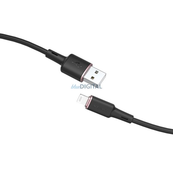 ACEFAST kábel USB A tp Lightning 8-pin MFI 2,4A C2-02 szilikon 1,2m fekete