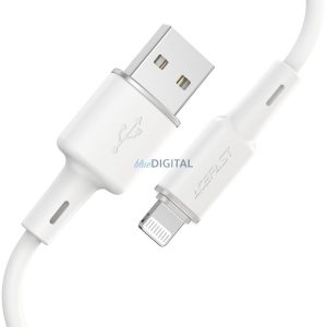 ACEFAST kábel USB A tp Lightning 8-pin MFI 2,4A C2-02 szilikon 1,2m fehér