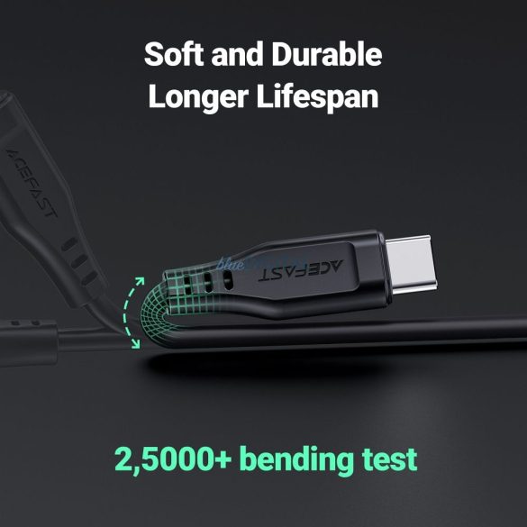 ACEFAST Type-C kábel Lightning 8 pólusú MFI 3A PD30W C3-01 1,2m fekete
