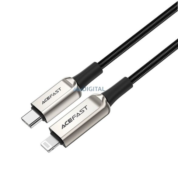ACEFAST Type-C kábel Lightning 8-pin MFI 3A PD30W LCD C6-01 1,2m ezüst
