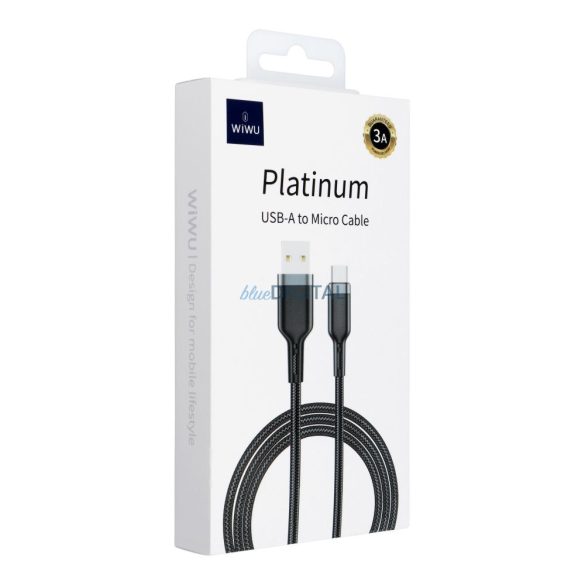 WiWU Wi-C019 USB-A - microUSB kábel 3A 1.2m - fekete