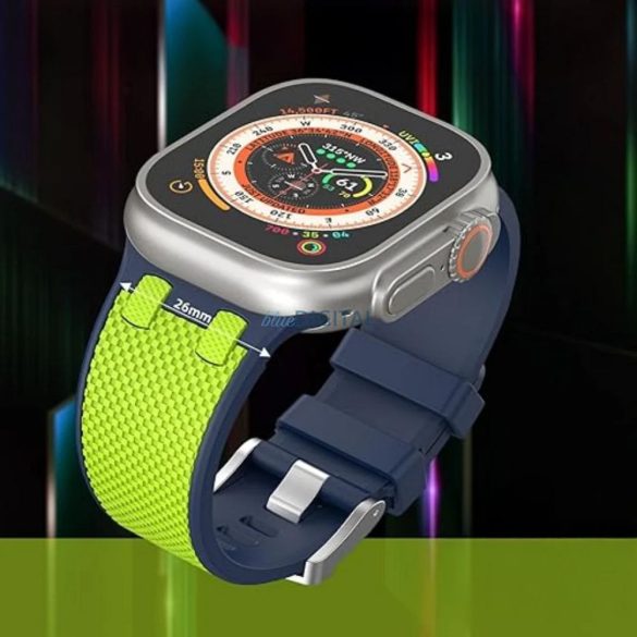 WiWU Wi-WB015 Kylin csereszíj Apple Watch 42/44/45/49 mm - neonzöld