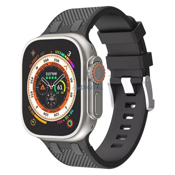 WiWU Wi-WB015 Kylin csereszíj Apple Watch 42/44/45/49 mm - fekete