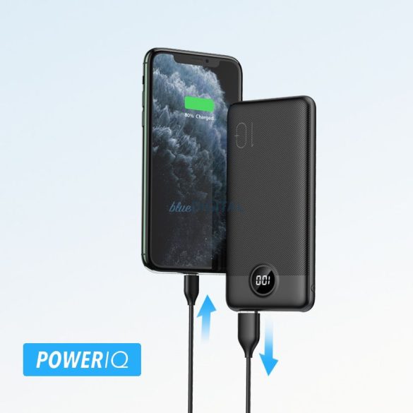 Veger L10S (W1105PD) powerbank 2xUSB-A és 1xUSB-C csatlakozással 10000mAh 20W 2A PD QC3.0 - fekete