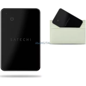 Locator kompatibilis Apple Find My Satechi Wallet Card shape ST-LFAWCK fekete