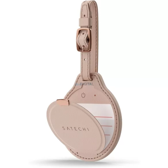 Locator kompatibilis Apple Find My Satechi FindAll Luggage Tag shape Vegan Leather ST-LFALTW desert rózsaszín
