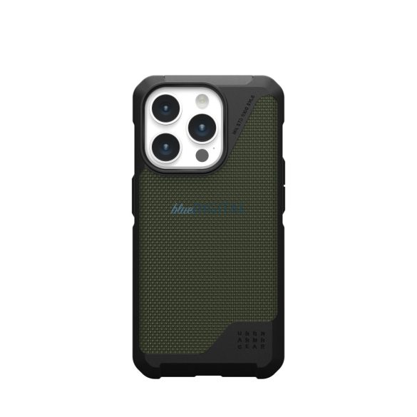 (UAG) Urban Armor Gear Metropolis LT tok Magsafe kompatibilis iPhone 15 PRO kevlár oliva színű