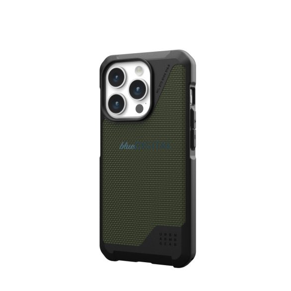 (UAG) Urban Armor Gear Metropolis LT tok Magsafe kompatibilis iPhone 15 PRO kevlár oliva színű