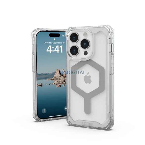 ( UAG ) Urban Armor Gear Plyo Magsafe kompatibilis iPhone 15 PRO jég ezüst tok