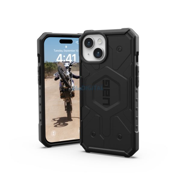 ( UAG ) Urban Armor Gear Pathfinder Magsafe kompatibilis iPhone 15 fekete tok