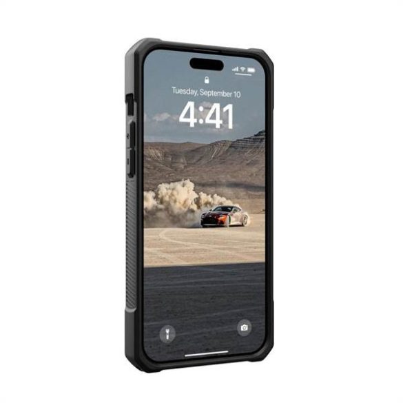 (UAG) Urban Armor Gear Monarch iPhone 15 PLUS szénfekete textil tok