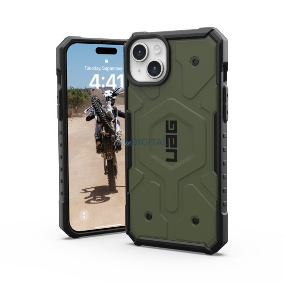 ( UAG ) Urban Armor Gear Pathfinder Magsafe kompatibilis iPhone 15 PLUS olíva tok