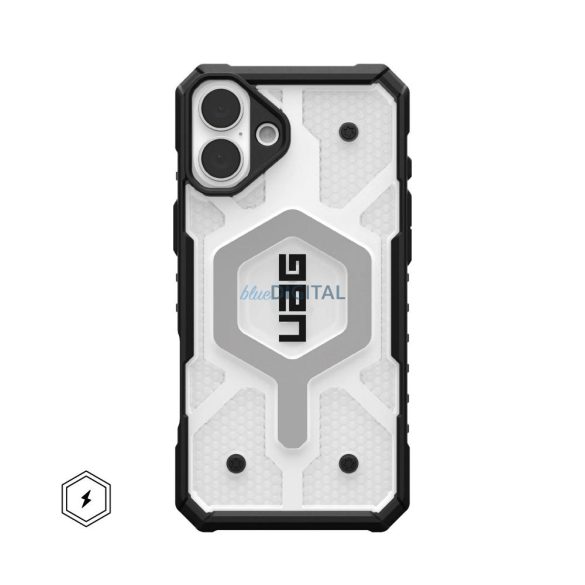 (UAG) Urban Armor Gear Pathfinder Clear MagSafe-kompatibilis tok iPhone 16 Plus - átlátszó-fekete