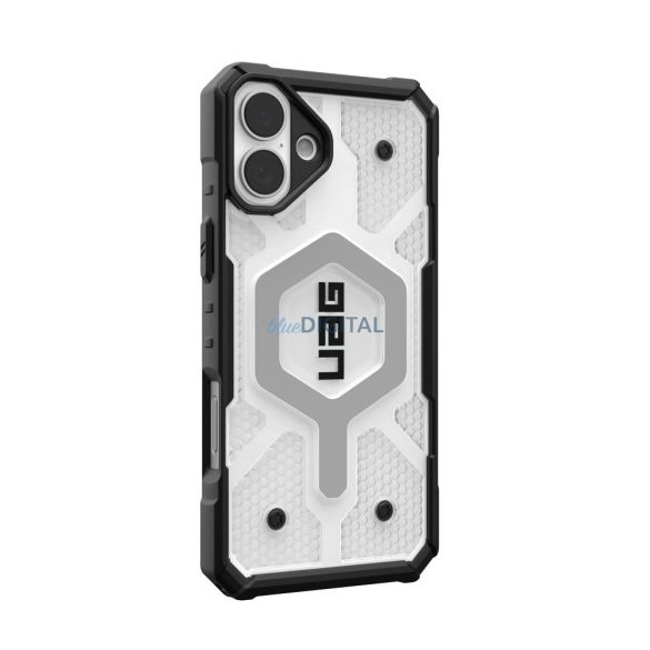 (UAG) Urban Armor Gear Pathfinder Clear MagSafe-kompatibilis tok iPhone 16 Plus - átlátszó-fekete