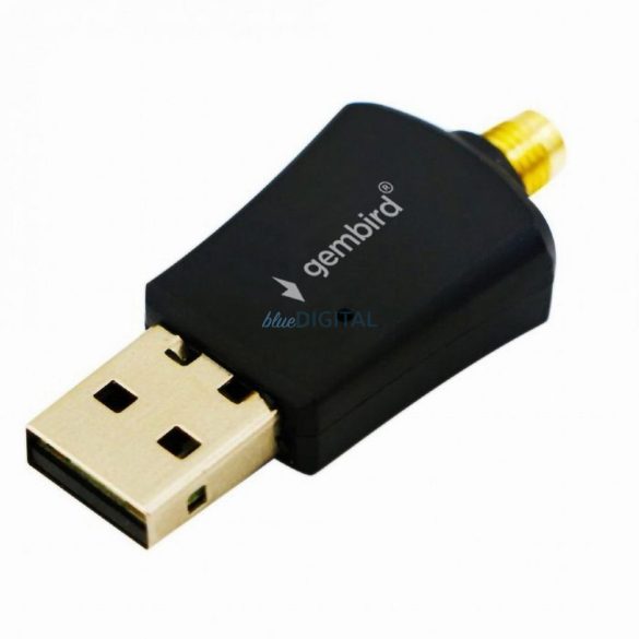 GEMBIRD hálózati kártya USB A levehető antennával WiFi WNP-UA300P-02 fekete