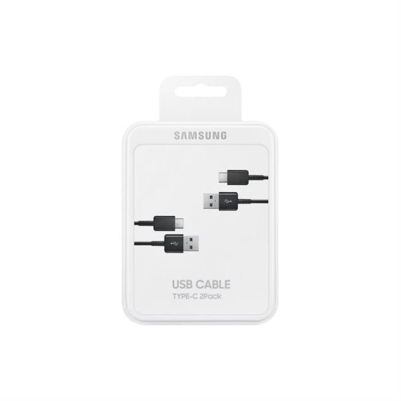 Eredeti adatkábel - SAMSUNG EP-DG930MBEGWW USB tip C 1,5m 2db fekete buborékcsomagolásban