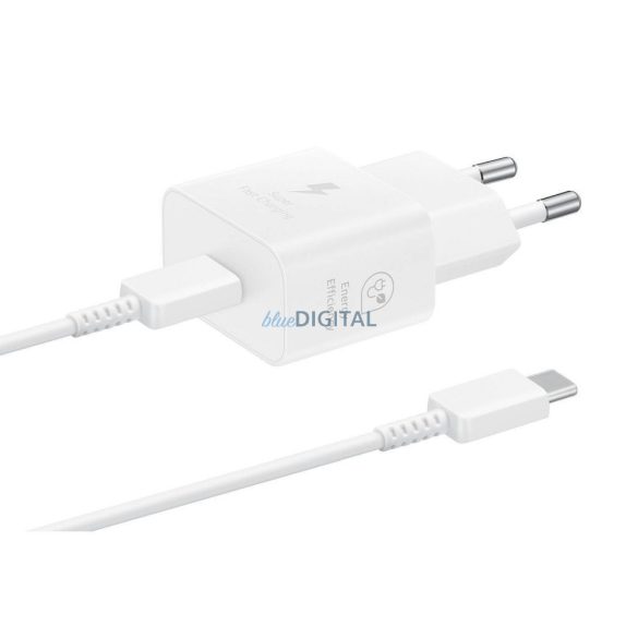 Eredeti fali töltő Samsung GaN szupergyors töltő EP-T2510XWEGEU USB Type-C 3A 25W fekete buborékfólia