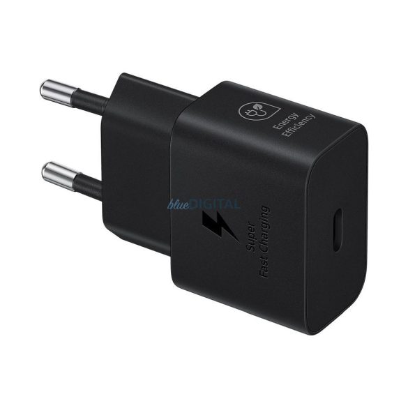 Eredeti fali töltő Samsung GaN szupergyors töltő EP-T2510XBEGEU USB Type-C 3A 25W fekete buborékfólia