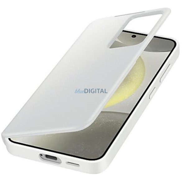Eredeti Smart View tok pénztárcával fekete EF-ZS926TWEGWW Samsung Galaxy S24+ fehér 