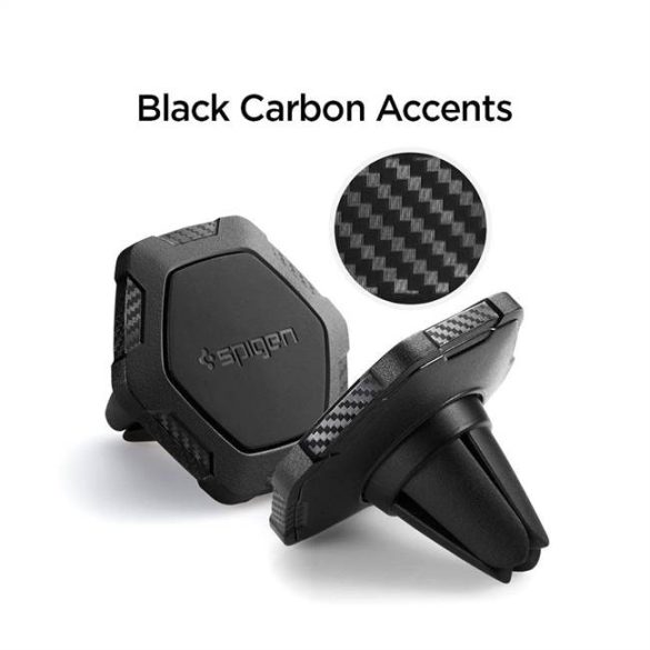 SPIGEN QS11 Air Vent Mágneses autós tartó fekete telefontok