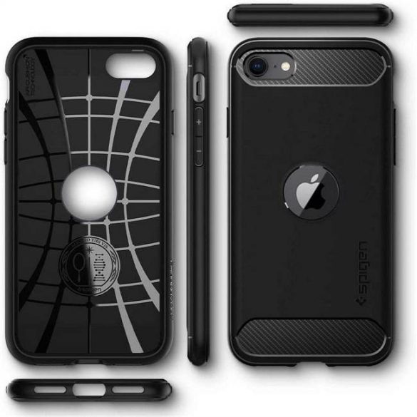 SPIGEN RUGGED ARMOR telefontok iPhone SE 2020/2022 - fekete 