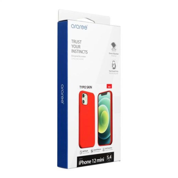 ARAREE Typoskin tok iPhone 12 MINI piros telefontok