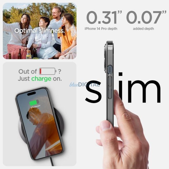 SPIGEN Optik Crystal IPHONE 14 PRO króm szürke