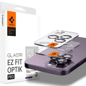 SPIGEN OPTIK.TR "EZ FIT" kameravédő 2db IPHONE 14 PRO / 14 PRO MAX mélylila színben