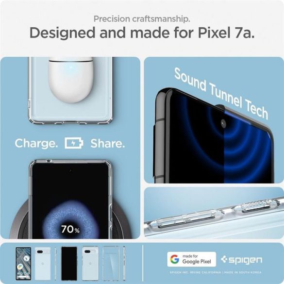 SPIGEN Ultra Hybrid a GOOGLE PIXEL 7A átlátszóhoz tok