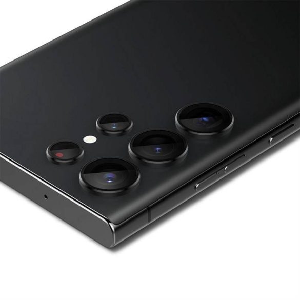 SPIGEN OPTIK.TR "EZ FIT" kameravédő fólia 2db Samsung Galaxy S23 Ultra fekete