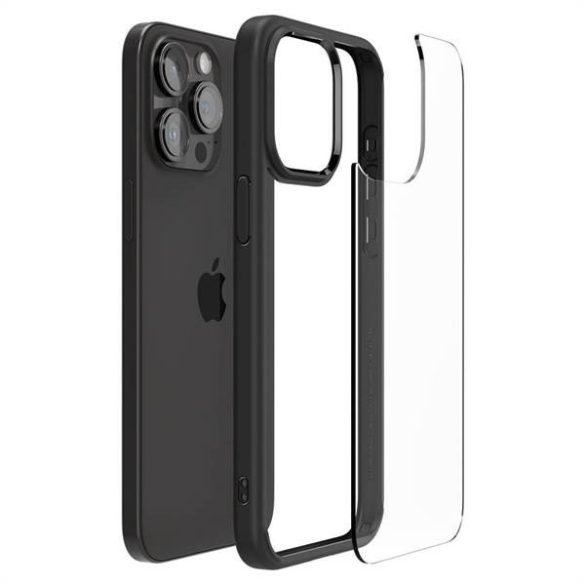 SPIGEN Ultra hibrid iPhone 15 PRO MAX matt fekete tok