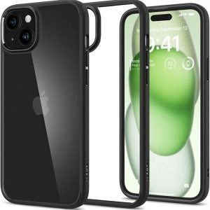 SPIGEN Ultra hibrid iPhone 15 PLUS matt fekete tok