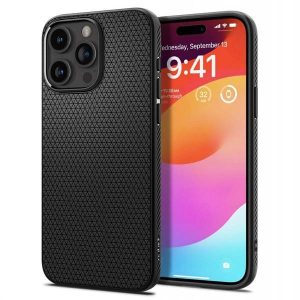 SPIGEN Liquid Air tok iPhone 15 PRO matt fekete